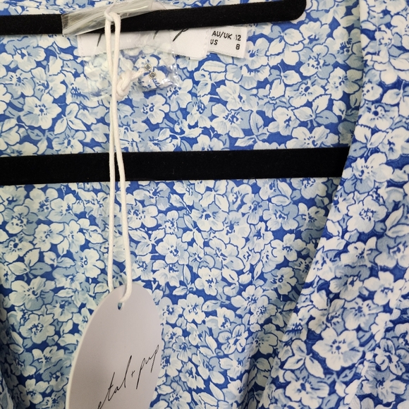 Petal & Pup dress blue white ditsy above the knee dress size 12 - Picture 6 of 15